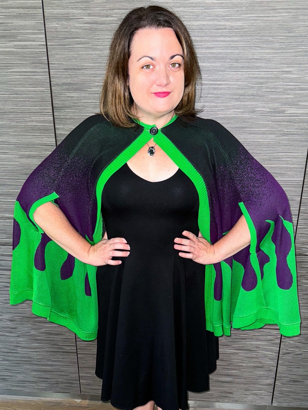 Elhoffer Design Dragon's Fire Knit Cape One Size Fits All